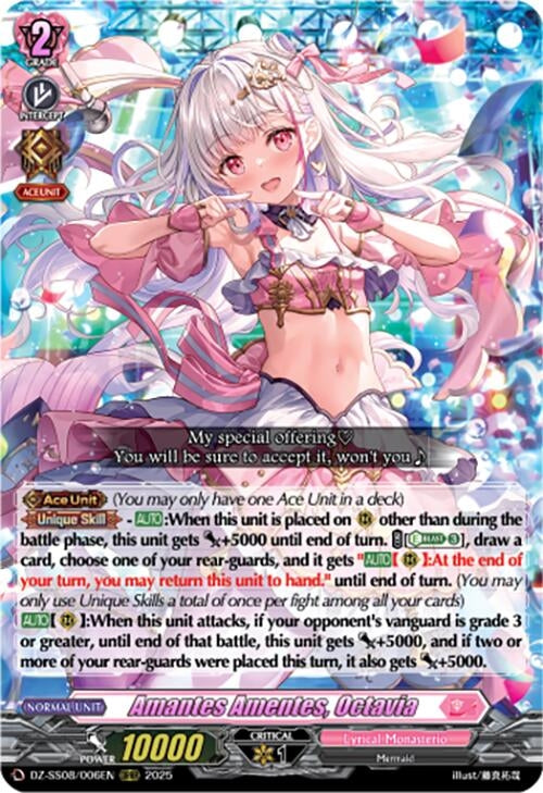 Image for Amantes Amentes, Octavia (DZ-SS08: Festival Booster 2025) (DZ-SS08/006EN) - Cardfight Vanguard