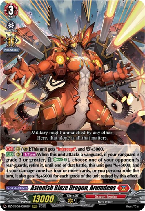 Image for Astonish Blaze Dragon, Arumdeas (DZ-SS08: Festival Booster 2025) (DZ-SS08/008EN) - Cardfight Vanguard