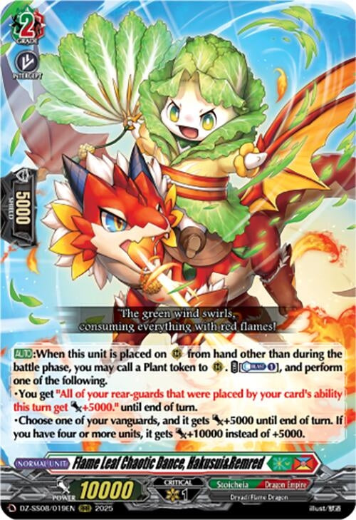 Image for Flame Leaf Chaotic Dance, Hakusui&Remred (RRR) (DZ-SS08: Festival Booster 2025) (DZ-SS08/019EN) - Cardfight Vanguard