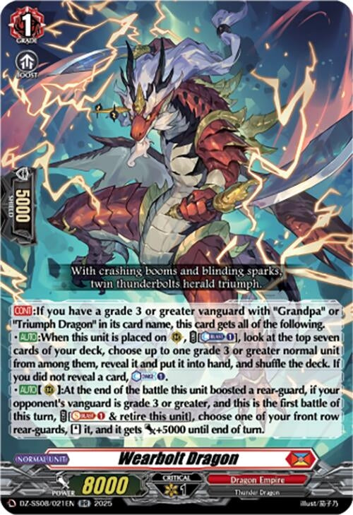 Image for Wearbolt Dragon (DZ-SS08: Festival Booster 2025) (DZ-SS08/021EN) - Cardfight Vanguard