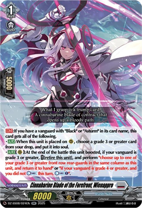 Image for Cinnabarine Blade of the Forefront, Wienappro (DZ-SS08: Festival Booster 2025) (DZ-SS08/024EN) - Cardfight Vanguard