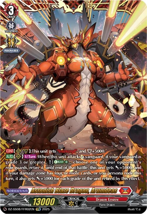 Image for Astonish Blaze Dragon, Arumdeas (FFR) (DZ-SS08: Festival Booster 2025) (DZ-SS08/FFR02EN) - Cardfight Vanguard