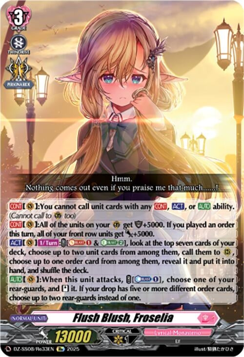 Image for Flush Blush, Froselia (DZ-SS08: Festival Booster 2025) (DZ-SS08/Re33EN) - Cardfight Vanguard