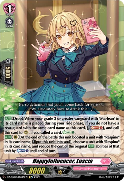 Image for HappyInfluencer, Luscia (DZ-SS08: Festival Booster 2025) (DZ-SS08/Re35EN) - Cardfight Vanguard