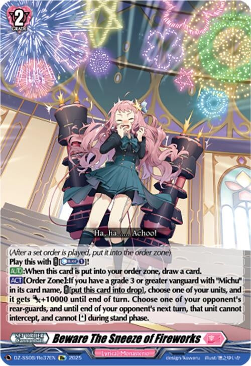 Image for Beware The Sneeze of Fireworks (DZ-SS08: Festival Booster 2025) (DZ-SS08/Re37EN) - Cardfight Vanguard
