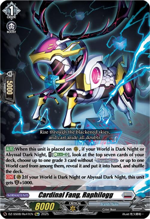 Image for Cardinal Fang, Raphilogg (Re+) (DZ-SS08: Festival Booster 2025) (DZ-SS08/Re41EN) - Cardfight Vanguard