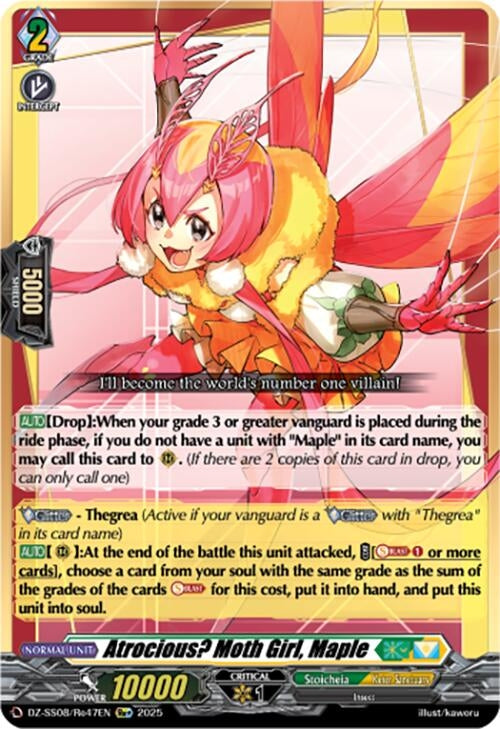Image for Atrocious? Moth Girl, Maple (Re+) (DZ-SS08: Festival Booster 2025) (DZ-SS08/Re47EN) - Cardfight Vanguard