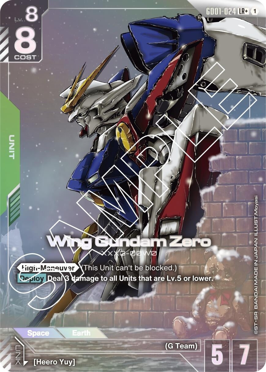 Image for Wing Gundam Zero (LR+) (Newtype Rising) (GD01-024) - Gundam Card Game