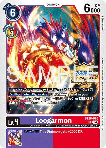 Image for Loogarmon (Regionals 25-26 Season 2 Champion) (Release Special Booster 2.5) (BT20-070 C) - Digimon Card Game