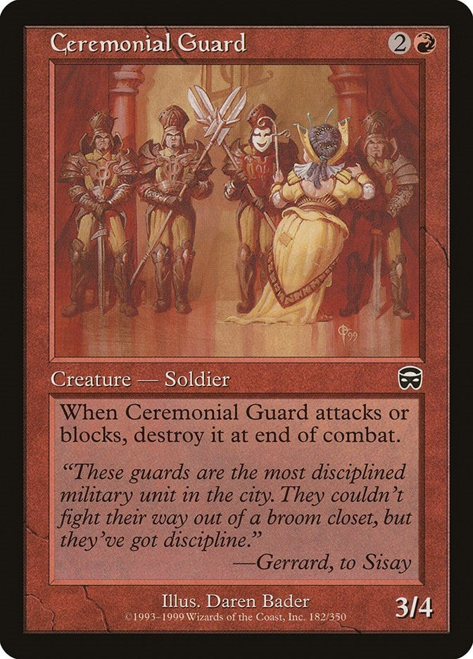 Image for Ceremonial Guard (Mercadian Masques) (182) - Magic: The Gathering