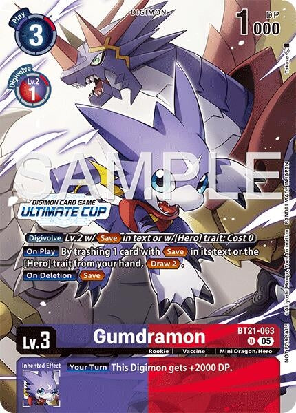Image for Gumdramon (Ultimate Cup 25-26 Season 2) (World Convergence) (BT21-063 U) - Digimon Card Game