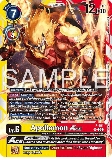 Image for Apollomon ACE (Time Stranger Demo Deck) (Digimon Demo Deck Exclusive Cards) (P-191 P) - Digimon Card Game