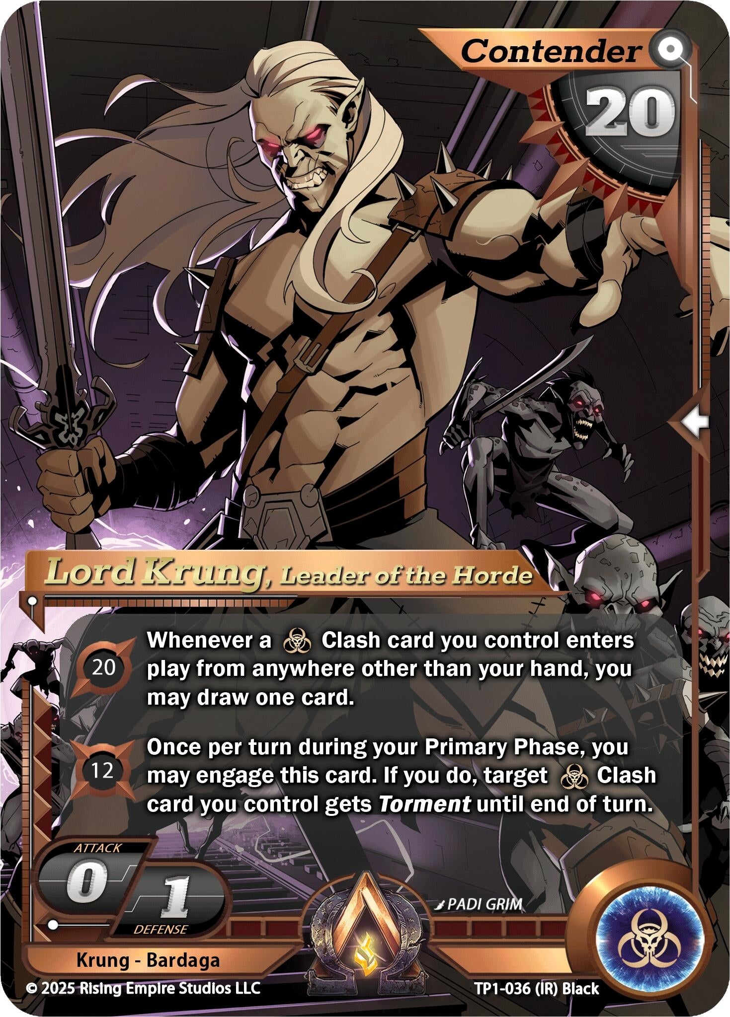 Image for Lord Krung, Leader of the Horde (Spoils of the Forgotten) (TP1-036) - Alpha Clash