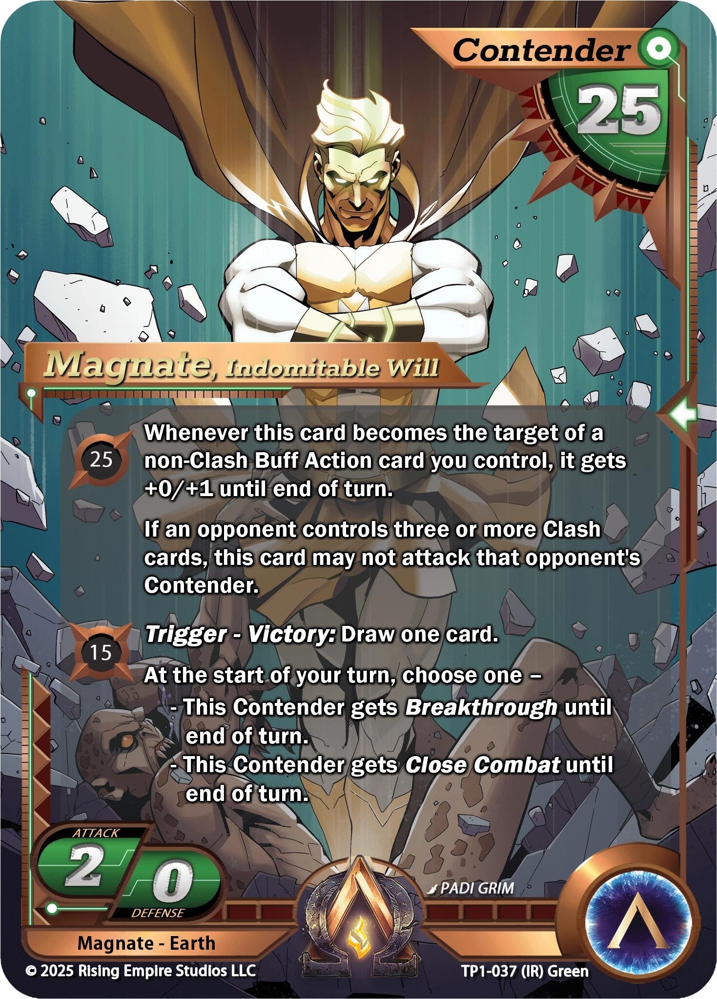 Image for Magnate, Indomitable Will (Spoils of the Forgotten) (TP1-037) - Alpha Clash