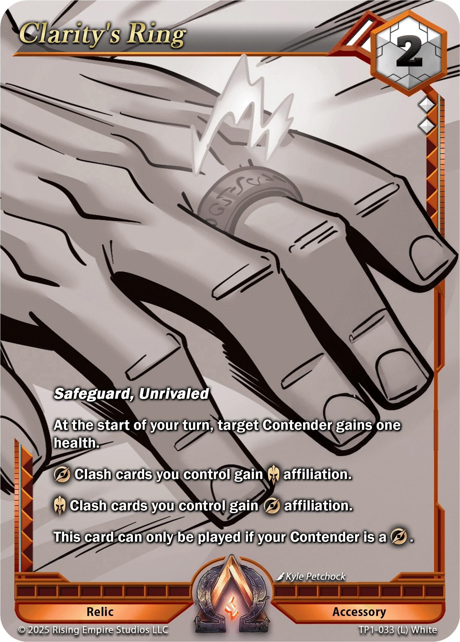 Image for Clarity's Ring (Monochrome) (Spoils of the Forgotten) (TP1-033) - Alpha Clash