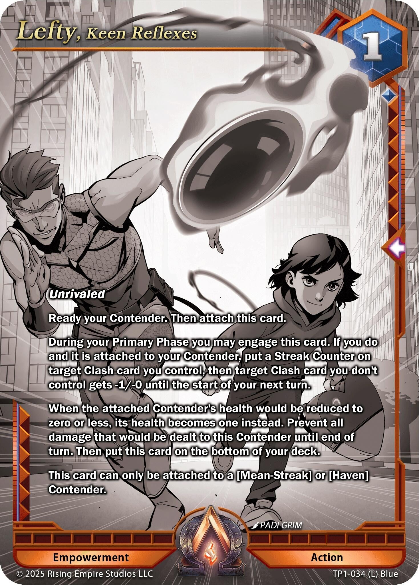 Image for Lefty, Keen Reflexes (Monochrome) (Spoils of the Forgotten) (TP1-034) - Alpha Clash