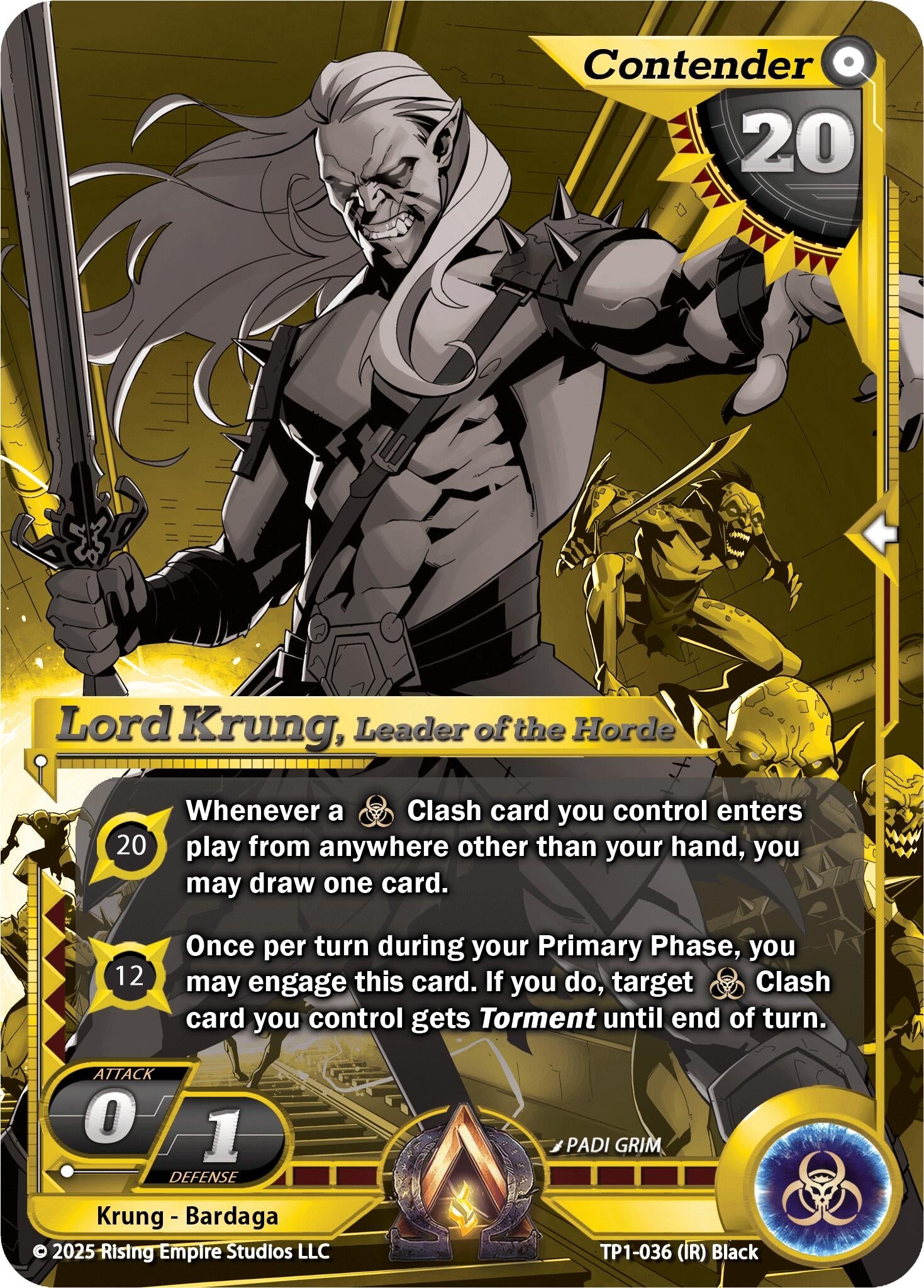 Image for Lord Krung, Leader of the Horde (Gold) (Spoils of the Forgotten) (TP1-036) - Alpha Clash