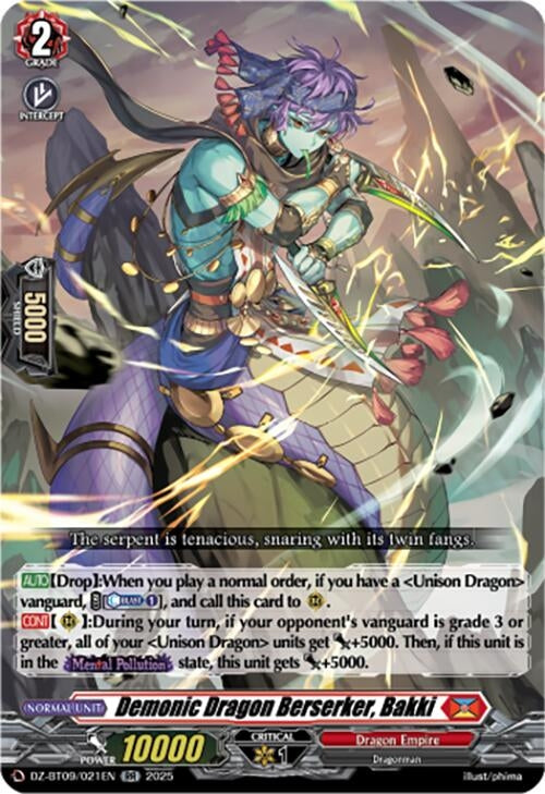 Image for Demonic Dragon Berserker, Bakki (DZ-BT09: Super Brave Detonation) (DZ-BT09/021EN) - Cardfight Vanguard