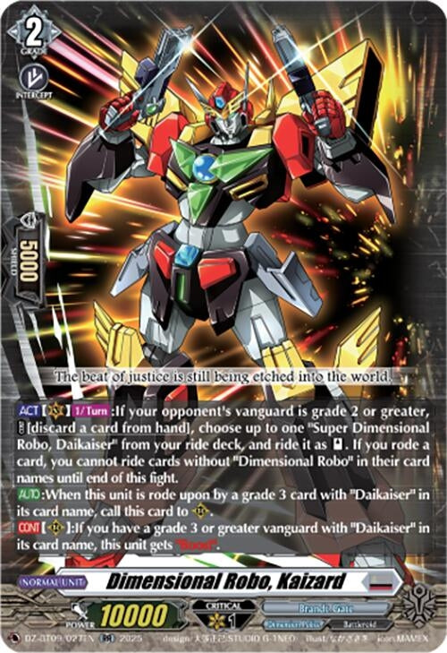 Image for Dimensional Robo, Kaizard (DZ-BT09: Super Brave Detonation) (DZ-BT09/027EN) - Cardfight Vanguard