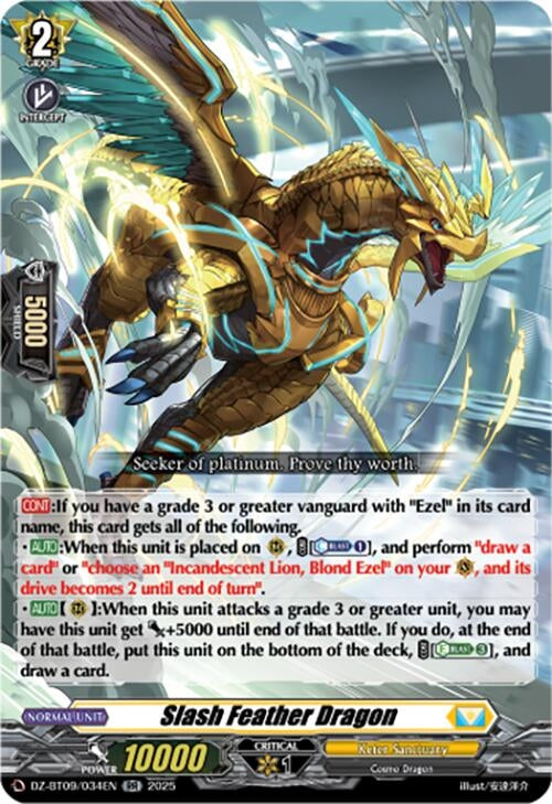 Image for Slash Feather Dragon (DZ-BT09: Super Brave Detonation) (DZ-BT09/034EN) - Cardfight Vanguard