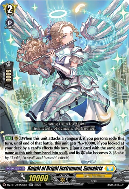 Image for Knight of Bright Instrument, Spinabris (DZ-BT09: Super Brave Detonation) (DZ-BT09/035EN) - Cardfight Vanguard