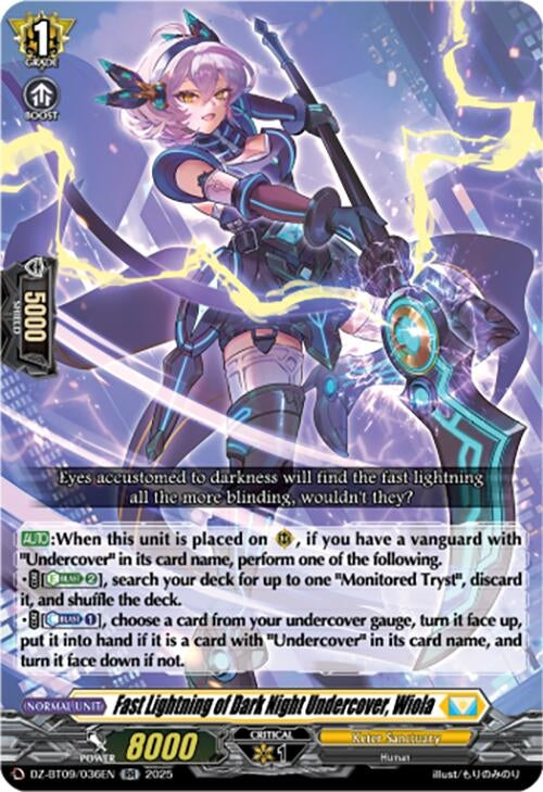 Image for Fast Lightning of Dark Night Undercover, Wiola (DZ-BT09: Super Brave Detonation) (DZ-BT09/036EN) - Cardfight Vanguard