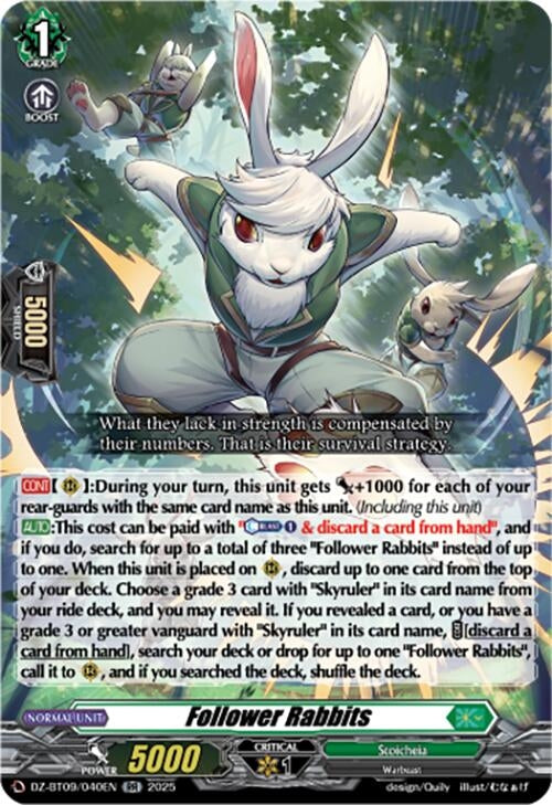 Image for Follower Rabbits (DZ-BT09: Super Brave Detonation) (DZ-BT09/040EN) - Cardfight Vanguard