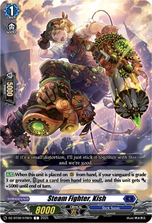 Image for Steam Fighter, Kish (DZ-BT09: Super Brave Detonation) (DZ-BT09/078EN) - Cardfight Vanguard