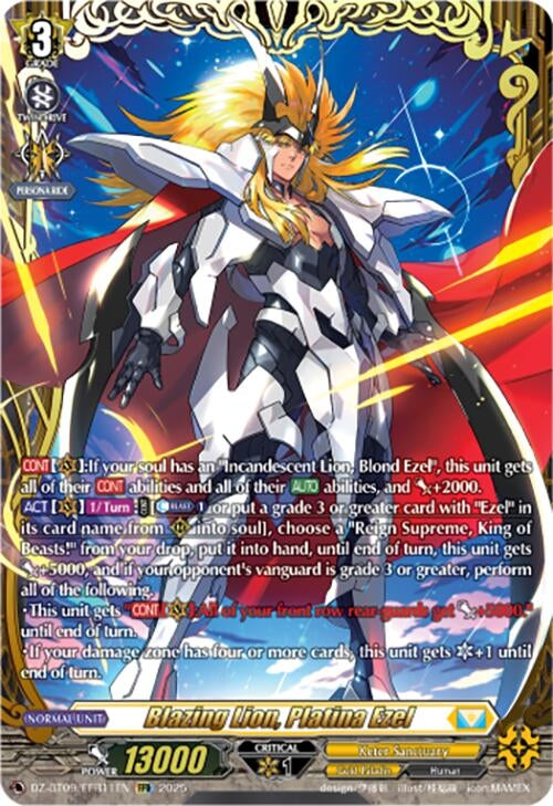 Image for Blazing Lion, Platina Ezel (FFR) (DZ-BT09: Super Brave Detonation) (DZ-BT09/FFR11EN) - Cardfight Vanguard