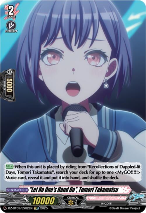 Image for "Let No One's Hand Go", Tomori Takamatsu (EXRRR) (DZ-BT09: Super Brave Detonation) (DZ-BT09/EX02EN) - Cardfight Vanguard