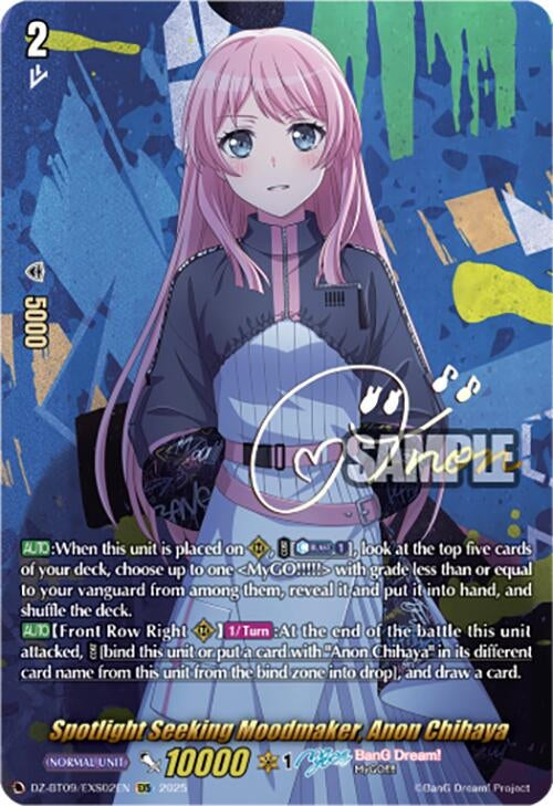 Image for Spotlight Seeking Moodmaker, Anon Chihaya (EXS) (DZ-BT09: Super Brave Detonation) (DZ-BT09/EXS02EN) - Cardfight Vanguard