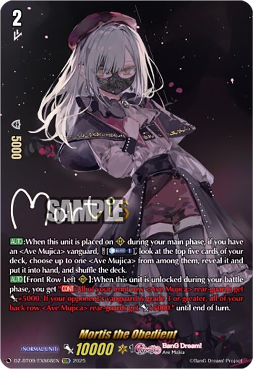Image for Mortis the Obedient (EXS) (DZ-BT09: Super Brave Detonation) (DZ-BT09/EXS08EN) - Cardfight Vanguard