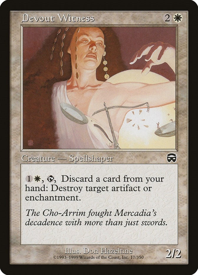 Image for Devout Witness (Mercadian Masques) (17) - Magic: The Gathering