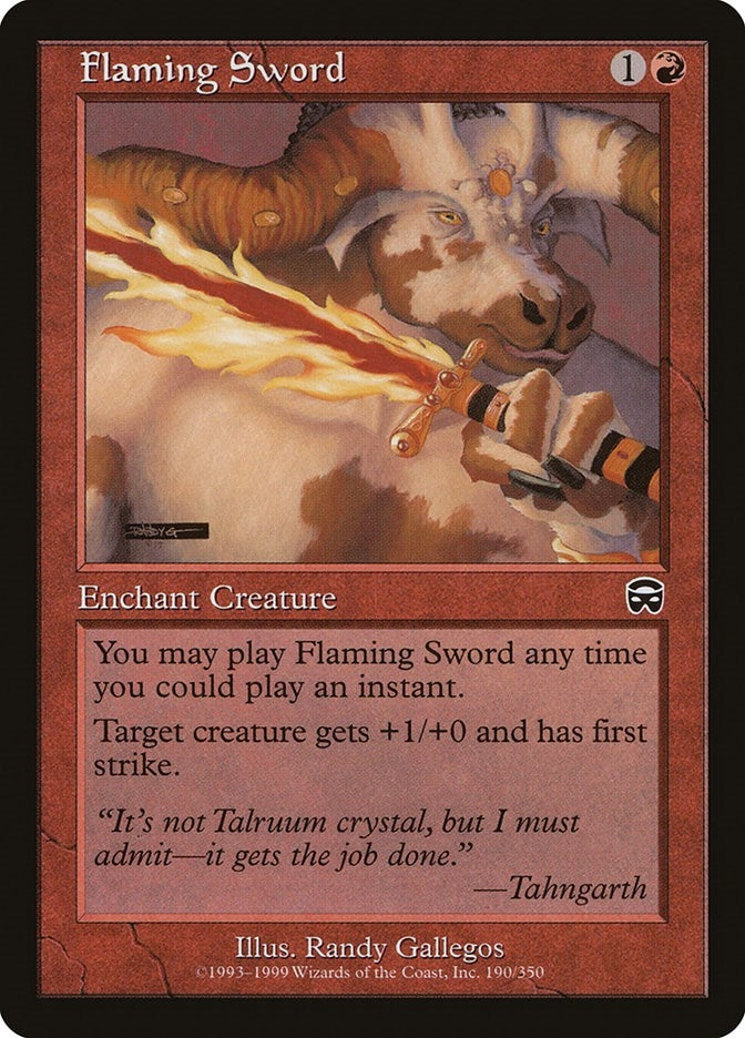 Image for Flaming Sword (Mercadian Masques) (190) - Magic: The Gathering