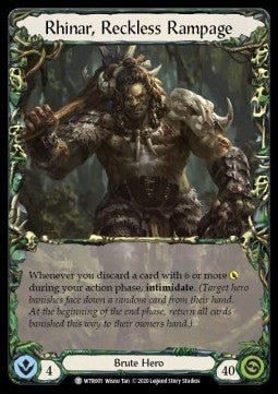 Rhinar, Reckless Rampage // Rhinar (Normal) - Welcome to Rathe - Unlimited (Token) [WTR-U-001/002]