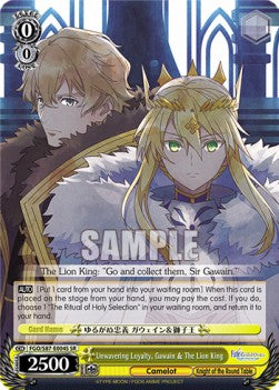 Unwavering Loyalty, Gawain & The Lion King (V.2 - Super Rare) - Fate/Grand Order THE MOVIE Divine Realm of the Round Table: Camelot (Super Rare) [FGO/S87-004]