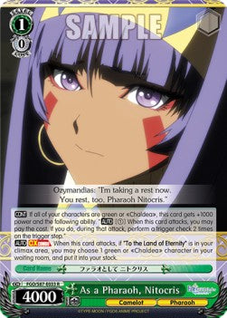 As a Pharaoh, Nitocris (V.1 - Rare) - Fate/Grand Order THE MOVIE Divine Realm of the Round Table: Camelot (Rare) [FGO/S87-033]
