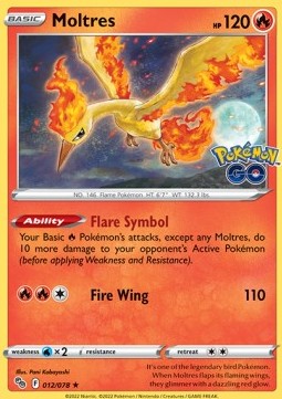 Moltres - Pokémon GO (Holo Rare) [PGO-012]