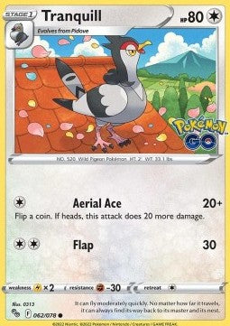 Tranquill - Pokémon GO (Common) [PGO-062]