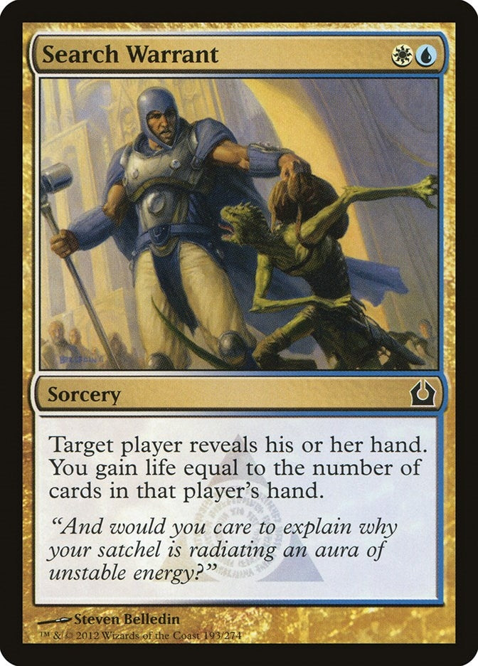 Image for Search Warrant (Return to Ravnica) (193) - Magic: The Gathering