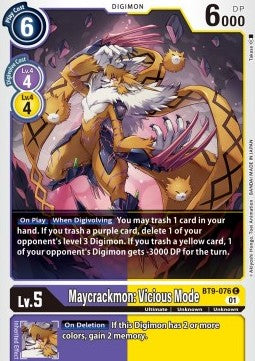 Maycrackmon: Vicious Mode (BT9-076) - X Record (Common) [BT-09-076]