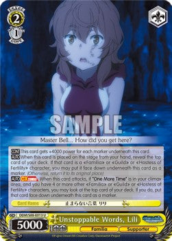 Unstoppable Words, Lili - Is It Wrong to Try to Pick Up Girls in a Dungeon? (Uncommon) [DDM/S88-013]