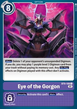 Eye of the Gorgon (BT9-108) - X Record (Common) [BT-09-108]