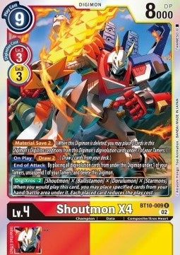 Shoutmon X4 (BT10-009) - Xros Encounter (Rare) [BT-10-009]