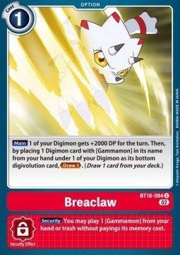 Breaclaw (BT10-094) - Xros Encounter (Uncommon) [BT-10-094]