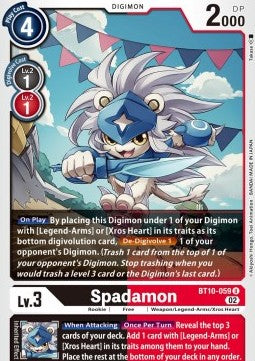 Spadamon (BT10-059) - Xros Encounter (Uncommon) [BT-10-059]