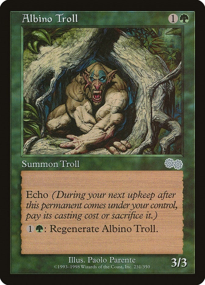 Image for Albino Troll (Urza's Saga) (231) - Magic: The Gathering