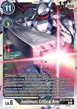 Justimon: Critical Arm (BT10-067) - Xros Encounter (Rare) [BT-10-067]