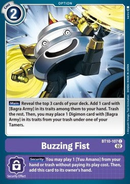 Buzzing Fist (BT10-107) - Xros Encounter (Common) [BT-10-107]