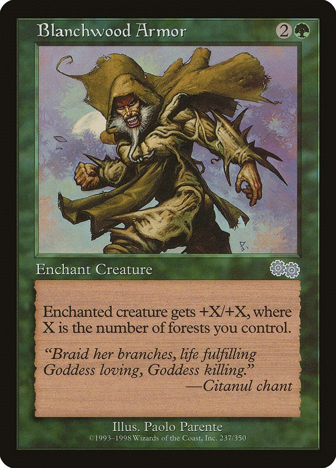 Image for Blanchwood Armor (Urza's Saga) (237) - Magic: The Gathering